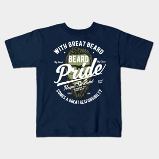 With Great Beard - Beard Pride Kids T-Shirt